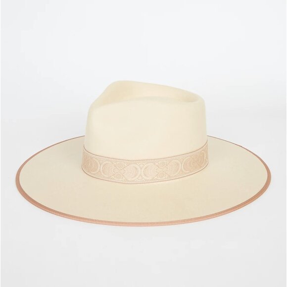 Rancher Blush and Ivory Special Wool Fedora Hat - Picture 1 of 2
